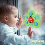 Suction Cup Spinner Toy for Baby, 3PCS Spinner Sensory Toys for Toddlers 1-3 Cartoon Baby Bath Toys 6 to 12 Months Kids Birthday Gift for Baby High Chair/Bathing/Dining Table/Travelling (Colorful) - Image 5